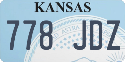 KS license plate 778JDZ