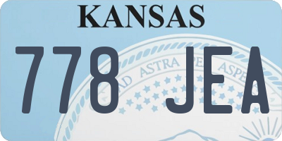 KS license plate 778JEA