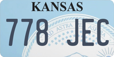 KS license plate 778JEC