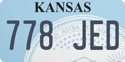 KS license plate 778JED