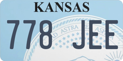 KS license plate 778JEE