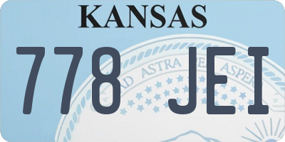 KS license plate 778JEI