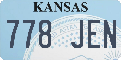 KS license plate 778JEN