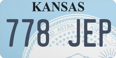 KS license plate 778JEP