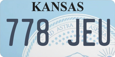 KS license plate 778JEU