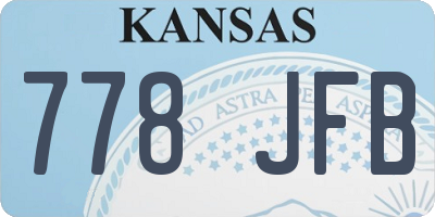 KS license plate 778JFB