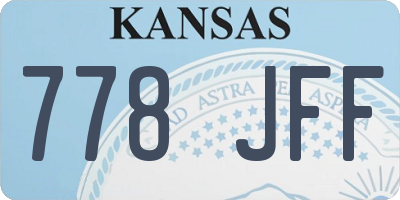 KS license plate 778JFF