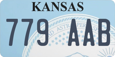 KS license plate 779AAB