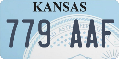 KS license plate 779AAF