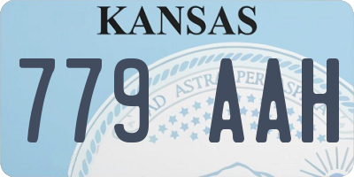 KS license plate 779AAH