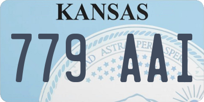 KS license plate 779AAI