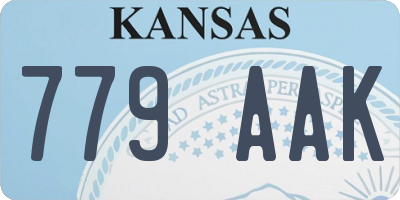KS license plate 779AAK