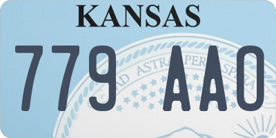 KS license plate 779AAO