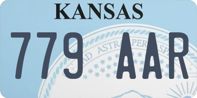 KS license plate 779AAR