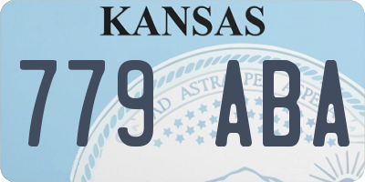 KS license plate 779ABA