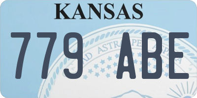 KS license plate 779ABE