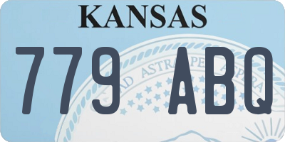 KS license plate 779ABQ