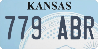 KS license plate 779ABR