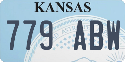 KS license plate 779ABW