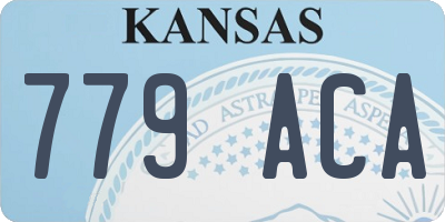 KS license plate 779ACA