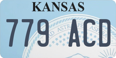 KS license plate 779ACD