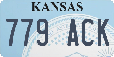 KS license plate 779ACK