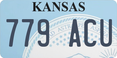 KS license plate 779ACU