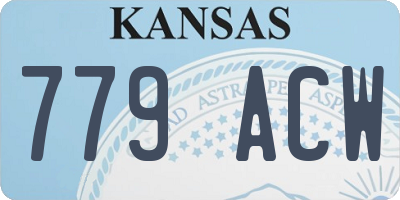 KS license plate 779ACW