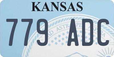 KS license plate 779ADC
