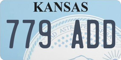 KS license plate 779ADD