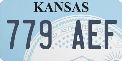 KS license plate 779AEF