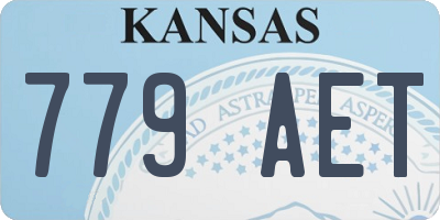 KS license plate 779AET