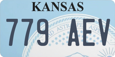 KS license plate 779AEV