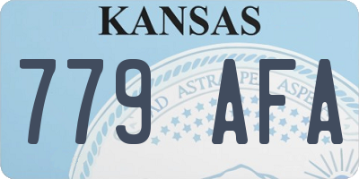 KS license plate 779AFA