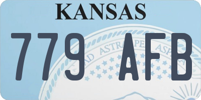 KS license plate 779AFB
