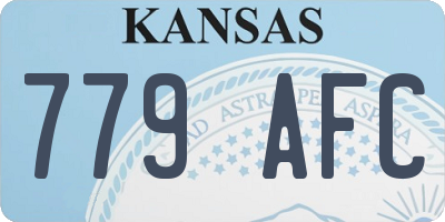 KS license plate 779AFC