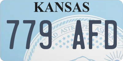 KS license plate 779AFD