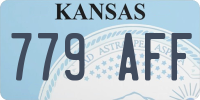 KS license plate 779AFF