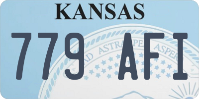 KS license plate 779AFI