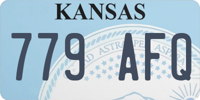 KS license plate 779AFQ