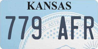 KS license plate 779AFR