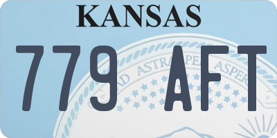 KS license plate 779AFT