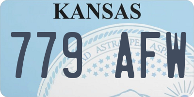 KS license plate 779AFW