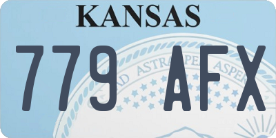 KS license plate 779AFX