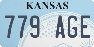 KS license plate 779AGE