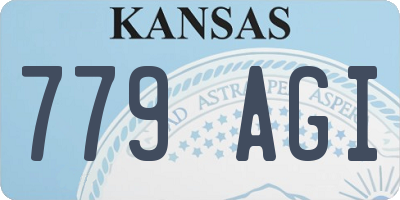 KS license plate 779AGI