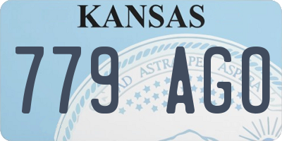 KS license plate 779AGO