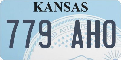 KS license plate 779AHO