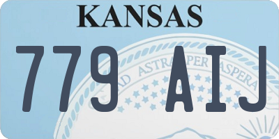 KS license plate 779AIJ
