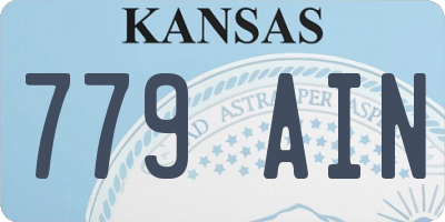 KS license plate 779AIN